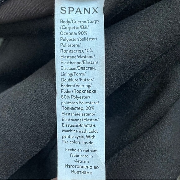 Spanx Faux Leather Leggings Chocolate Brown Stretch Seamed Women’s Medium M - Picture 5 of 10